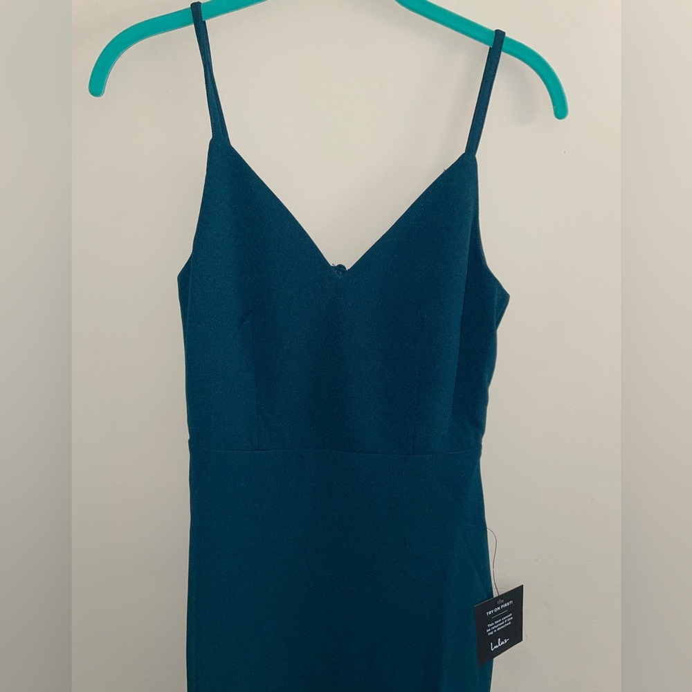 Lulus Moments Of Bliss Forest Green Backless Mermaid Maxi Dress - Picture 3 of 12